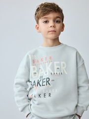 Baker by Ted Baker Grey Graphic Sweatshirt and Joggers Set - Image 1 of 10