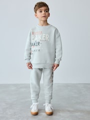Baker by Ted Baker Grey Graphic Sweatshirt and Joggers Set - Image 3 of 10