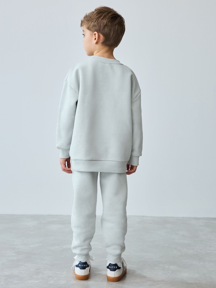 Baker by Ted Baker Grey Graphic Sweatshirt and Joggers Set - Image 4 of 10
