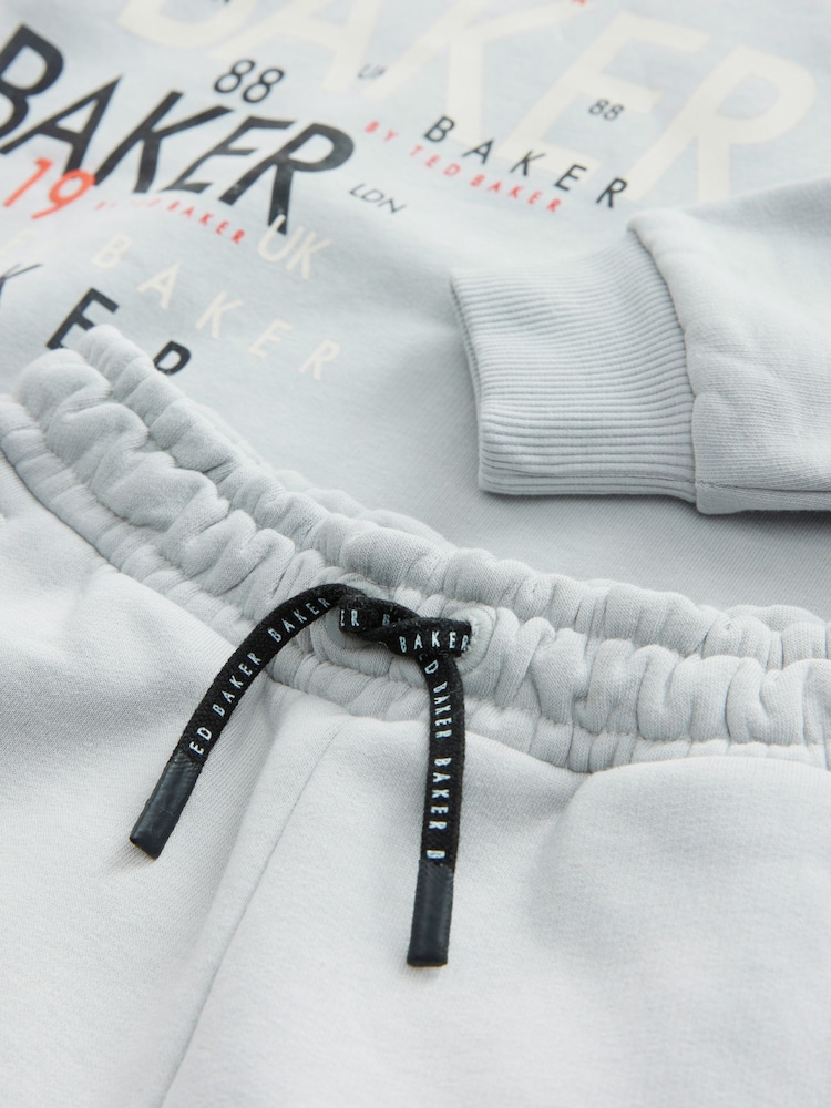 Baker by Ted Baker Grey Graphic Sweatshirt and Joggers Set - Image 9 of 10