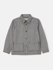 Angel & Rocket Blue 100% Cotton Byron Casual Stripe Jacket - Image 15 of 17
