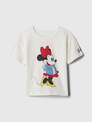 Gap White Disney Minnie Mouse Graphic T-Shirt (6mths-5yrs) - Image 1 of 1