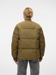 VERO MODA Green Quilted Short Padded Coat - Image 2 of 5