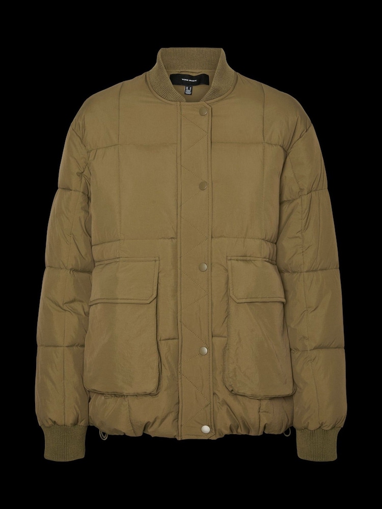 VERO MODA Green Quilted Short Padded Coat - Image 5 of 5