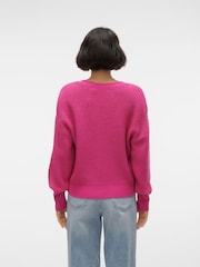 VERO MODA Pink Button Down Knitted Cardigan - Image 2 of 5
