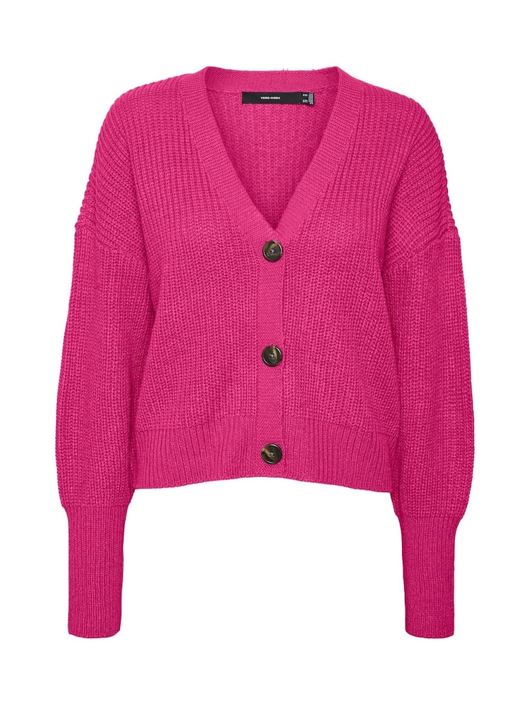 VERO MODA Pink Button Down Knitted Cardigan - Image 5 of 5