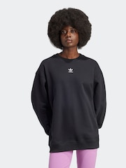 adidas Originals Black Essentials 100% Cotton Sweatshirt - Image 1 of 6