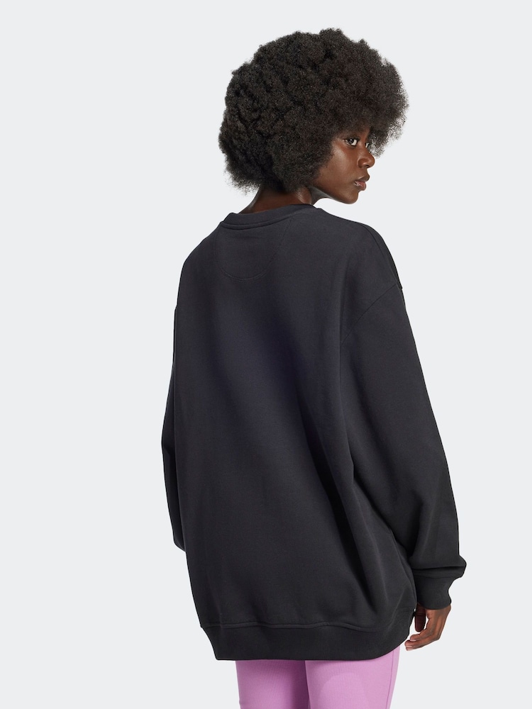 adidas Originals Black Essentials 100% Cotton Sweatshirt - Image 2 of 6