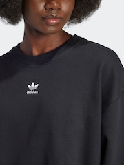 adidas Originals Black Essentials 100% Cotton Sweatshirt - Image 4 of 6