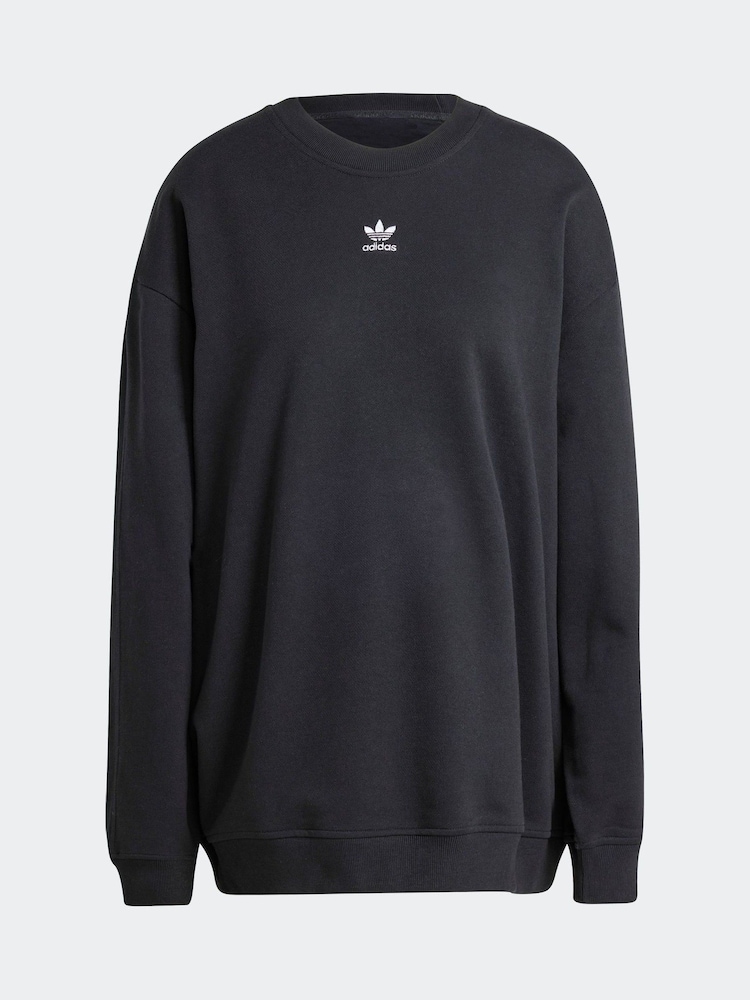 adidas Originals Black Essentials 100% Cotton Sweatshirt - Image 6 of 6