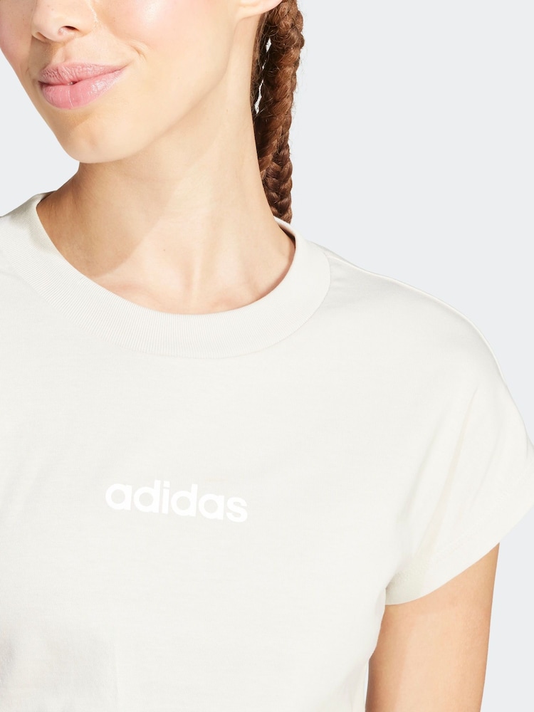 adidas Grey Essentials Single Jersey T-Shirt - Image 5 of 6