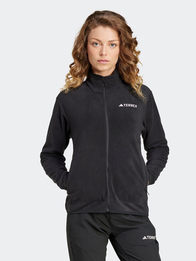 adidas Black Full Zip Polar Fleece - Image 1 of 6
