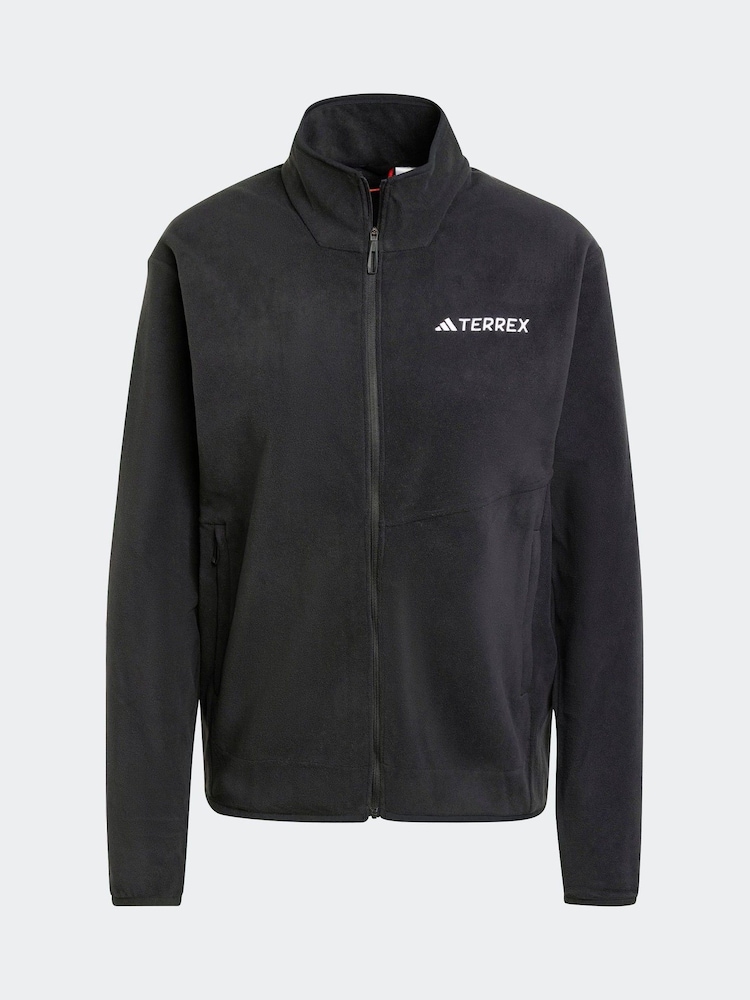 adidas Black Full Zip Polar Fleece - Image 6 of 6