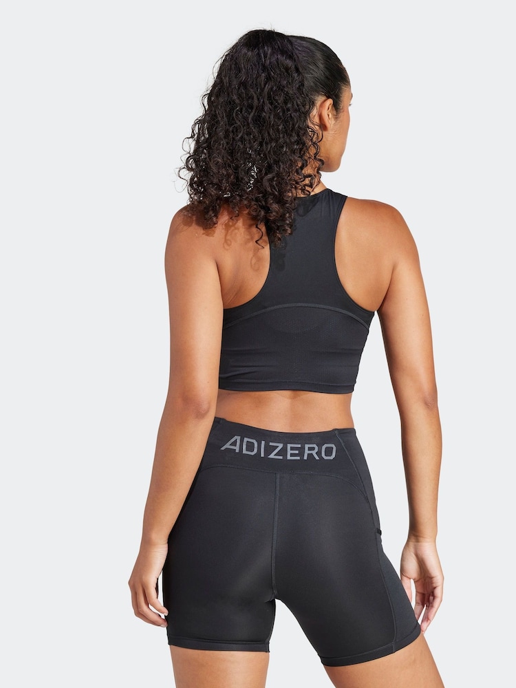 adidas Black Adizero Running Sports Top - Image 2 of 8 adidas Black Adizero Running Sports Top - Image 2 of 8