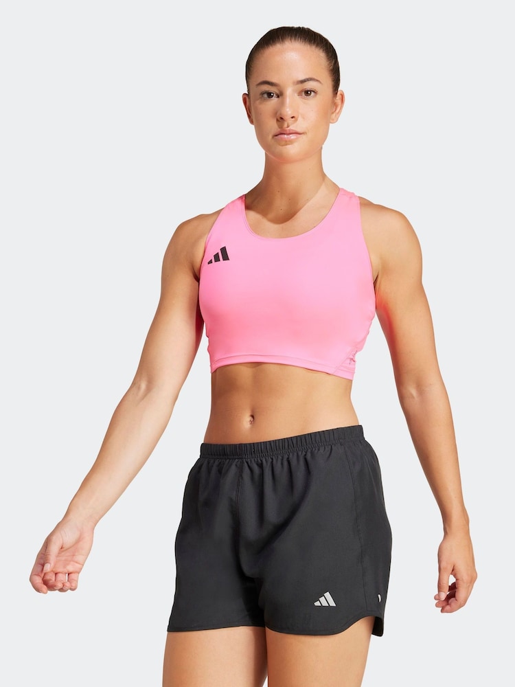 adidas Pink Adizero Running Sports Top - Image 1 of 6 adidas Pink Adizero Running Sports Top - Image 1 of 6