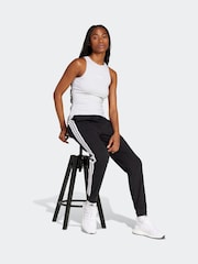 adidas Black Essentials 3-Stripes Cuffed Joggers - Image 3 of 6