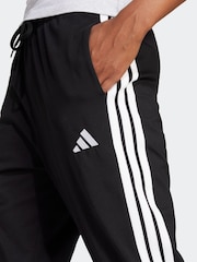 adidas Black Essentials 3-Stripes Cuffed Joggers - Image 4 of 6