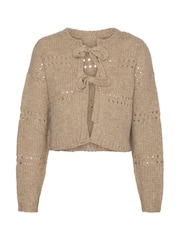 VERO MODA Long Sleeve Tie Front Bow Detail Knitted Cardigan - Slika 5 iz 6