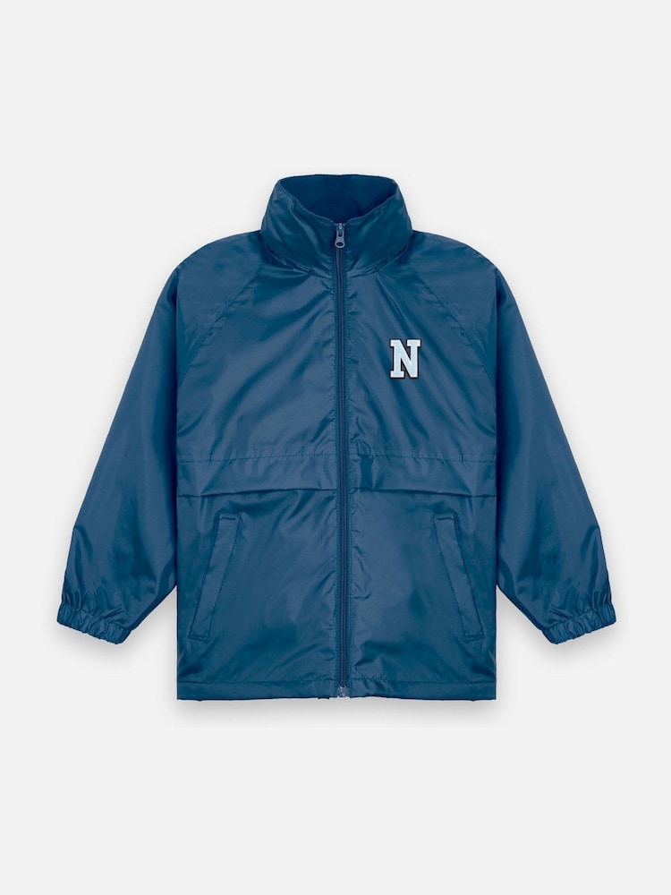 Personalised Monogrammed Girls Micro Fleece lined Rain Jacket by Alphabet - Image 1 of 5