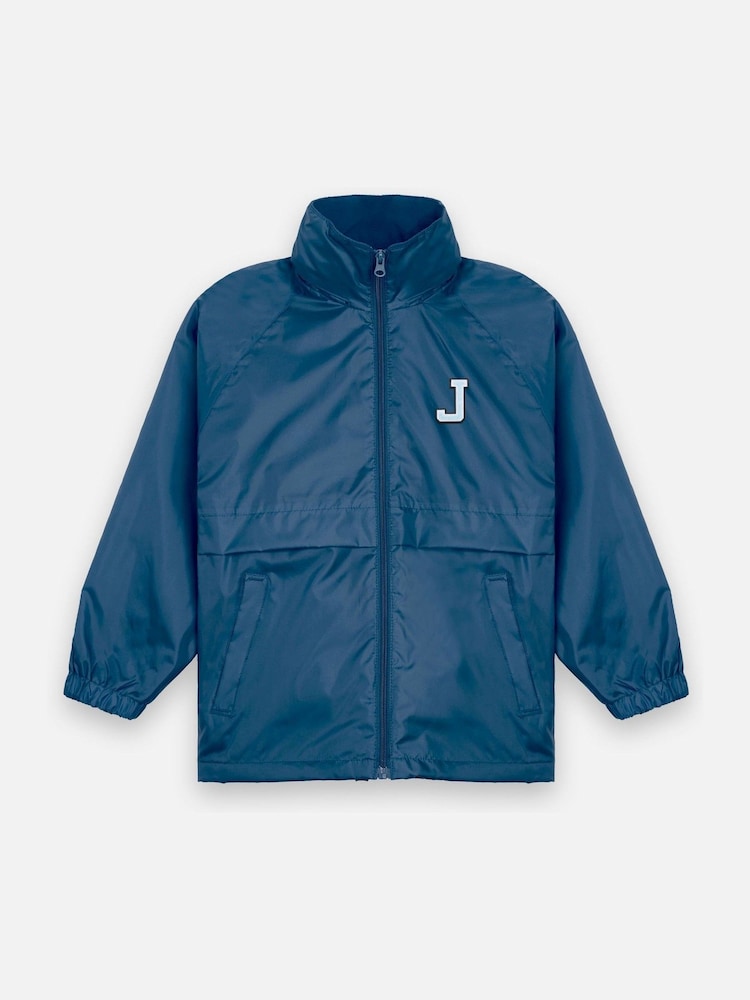 Personalised Monogrammed Boys Micro Fleece lined Rain Jacket by Alphabet - Image 1 of 4