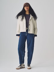 VERO MODA Blue Barrel Fit 100% Cotton High Waisted Jeans - Image 3 of 5