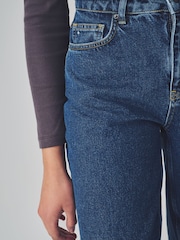 VERO MODA Blue Barrel Fit 100% Cotton High Waisted Jeans - Image 4 of 5