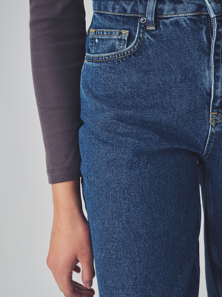 VERO MODA Blue Barrel Fit 100% Cotton High Waisted Jeans - Image 4 of 5
