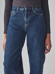 VERO MODA Blue Barrel Fit 100% Cotton High Waisted Jeans - Image 5 of 5