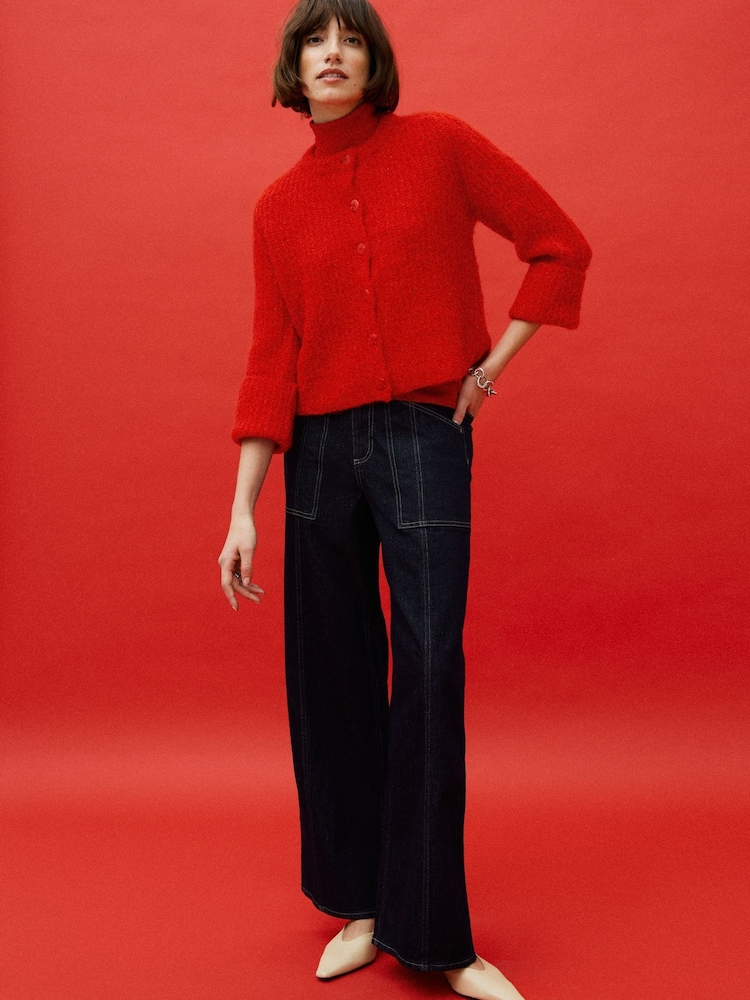 VERO MODA teksturirana pletena jopica z gumbi - Slika 1 iz 2 VERO MODA teksturirana pletena jopica z gumbi - Slika 1 iz 2