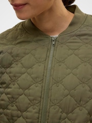 VERO MODA Green Quilted Bomber Jacket - Image 3 of 4