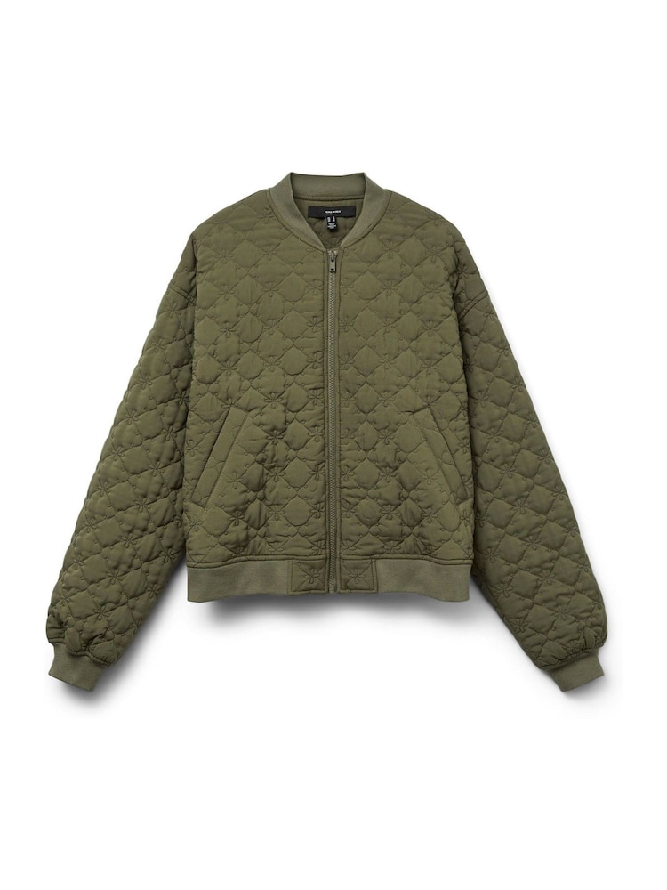 VERO MODA Green Quilted Bomber Jacket - Image 4 of 4