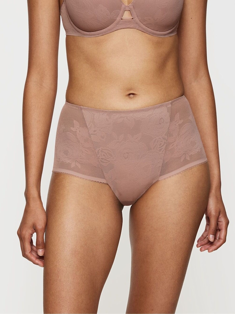 Triumph Wild Rose Sensation Maxi Brown Knickers - Image 1 of 5