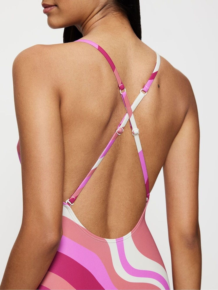 Roze - Triumph blauw mix en match Summer badpak - Image 2 of 4