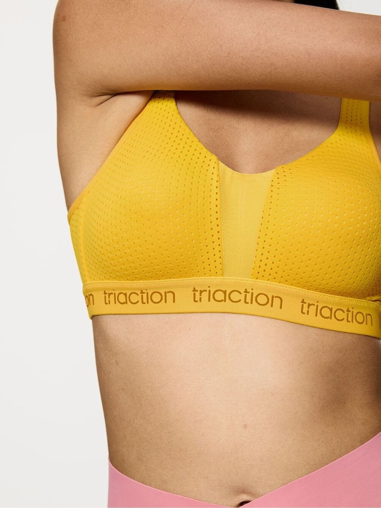 Triumph Yellow Triaction Energy Lite Non Wired Sports Bra - Image 2 of 5
