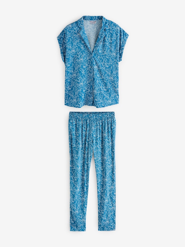 Triumph Boyfriend Fit Blue Pyjamas - Image 1 of 3