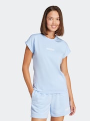 adidas Blue Essentials Single Jersey T-Shirt - Image 1 of 6