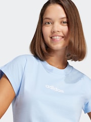 adidas Blue Essentials Single Jersey T-Shirt - Image 4 of 6