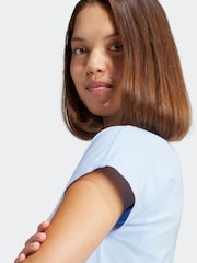 adidas Blue Essentials Single Jersey T-Shirt - Image 5 of 6