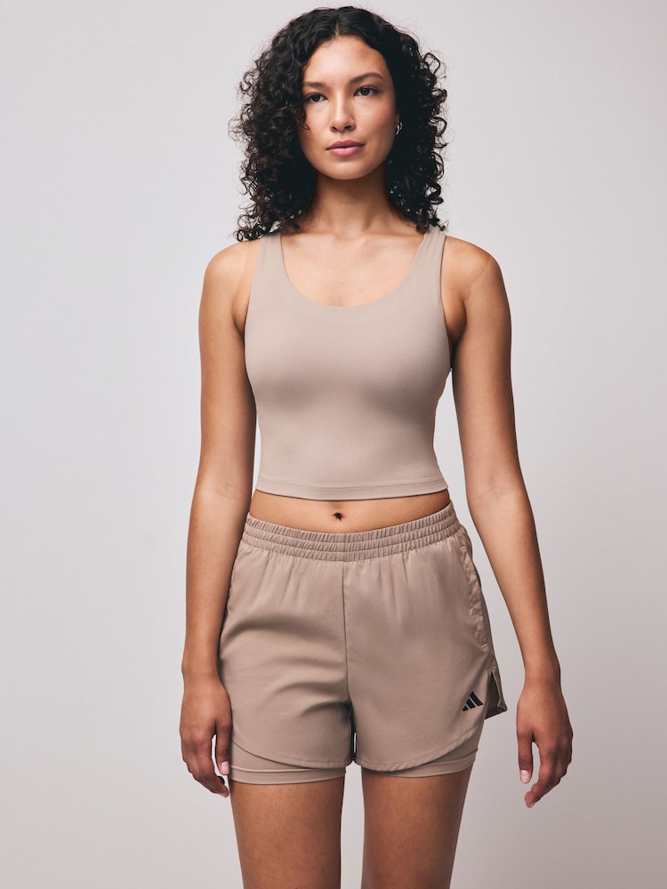adidas Brown ALL ME MS TANK - Image 1 of 6