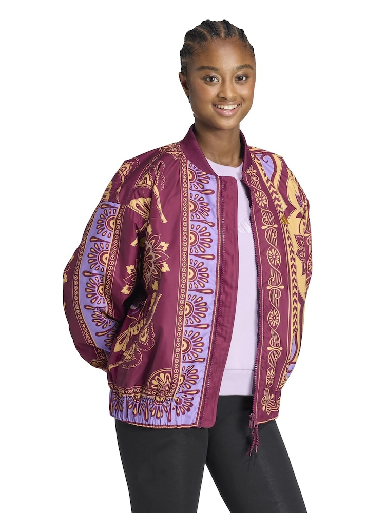 adidas Red x Farm Varsity Oversized Premium Jacket - Image 2 of 6