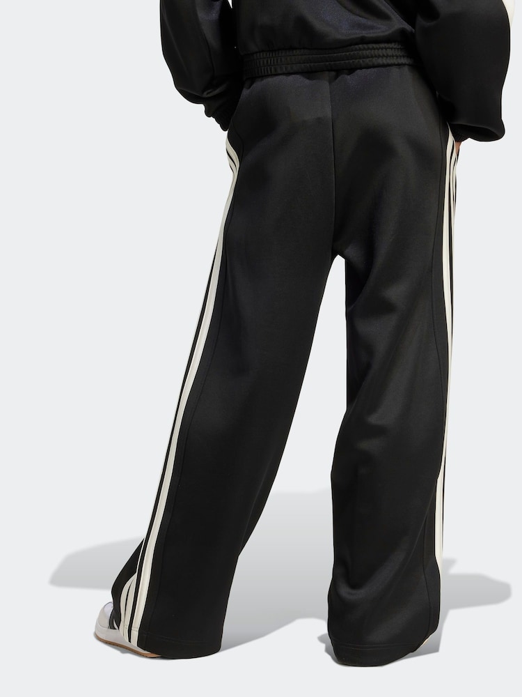 adidas Black Stadium Loose Fit 3-Stripes Trackpant Trousers - Image 2 of 6