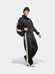 adidas Black Stadium Loose Fit 3-Stripes Trackpant Trousers - Image 3 of 6