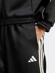 adidas Black Stadium Loose Fit 3-Stripes Trackpant Trousers - Image 4 of 6