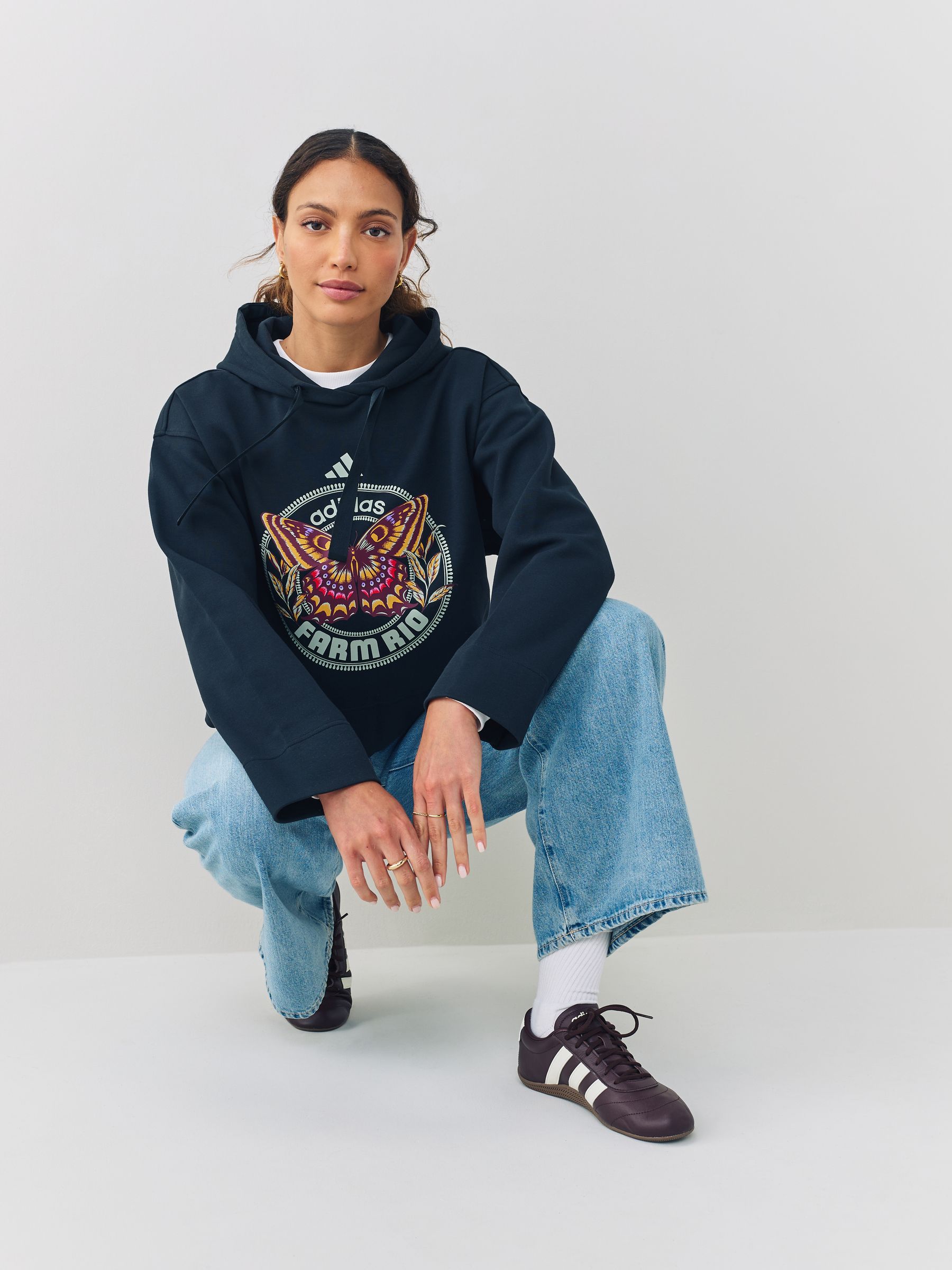Buy adidas Black x Farm Hoodie from Next USA