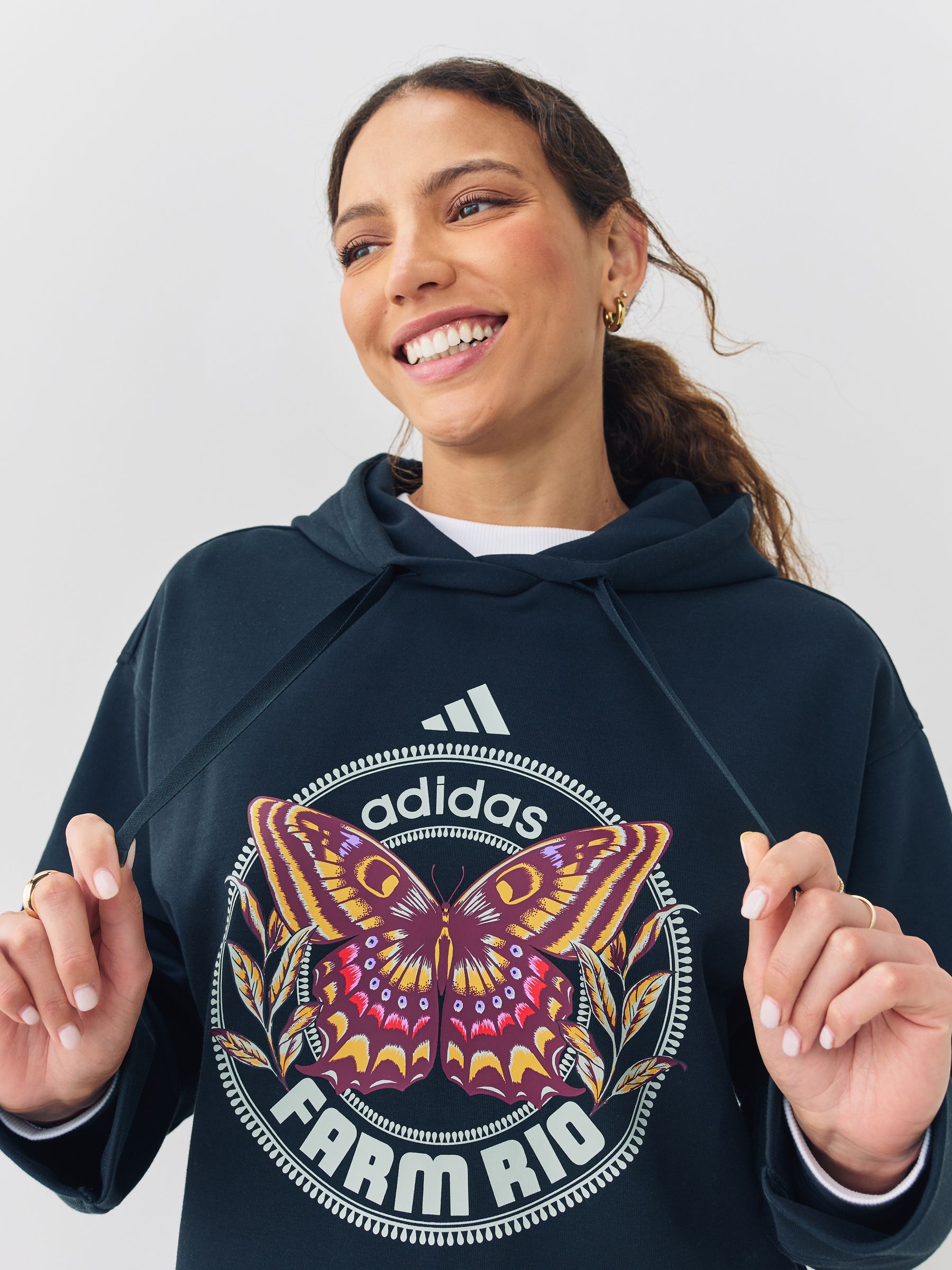 Buy adidas Black x Farm Hoodie from Next USA