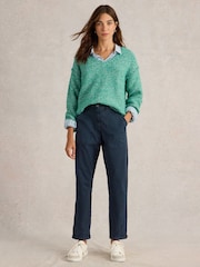 White Stuff Blue Twister Chino Trousers - Image 1 of 6