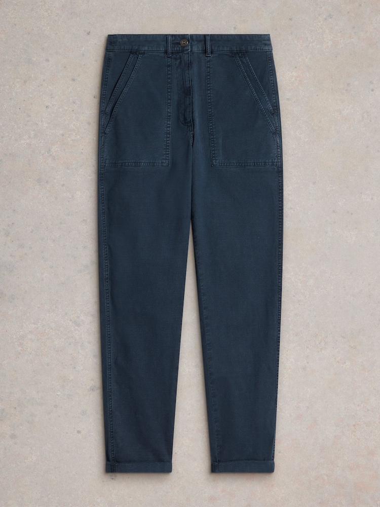 White Stuff Blue Twister Chino Trousers - Image 5 of 6