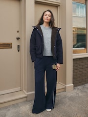 Grey Melange Pattern Crew Neck Knitted Jumper with Wool - Image 2 of 8