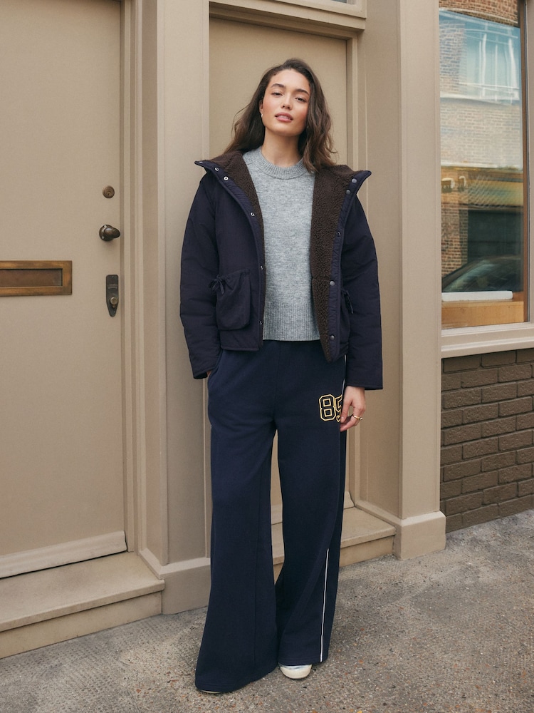 Grey Melange Pattern Crew Neck Knitted Jumper with Wool - Image 2 of 8 Grey Melange Pattern Crew Neck Knitted Jumper with Wool - Image 2 of 8