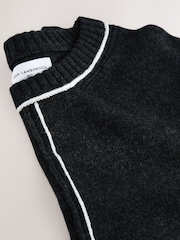 Mit Anthrazit abgesetzt - 100% Lambswool N.Premium Crew Neck Jumper - Bild 9 von 9